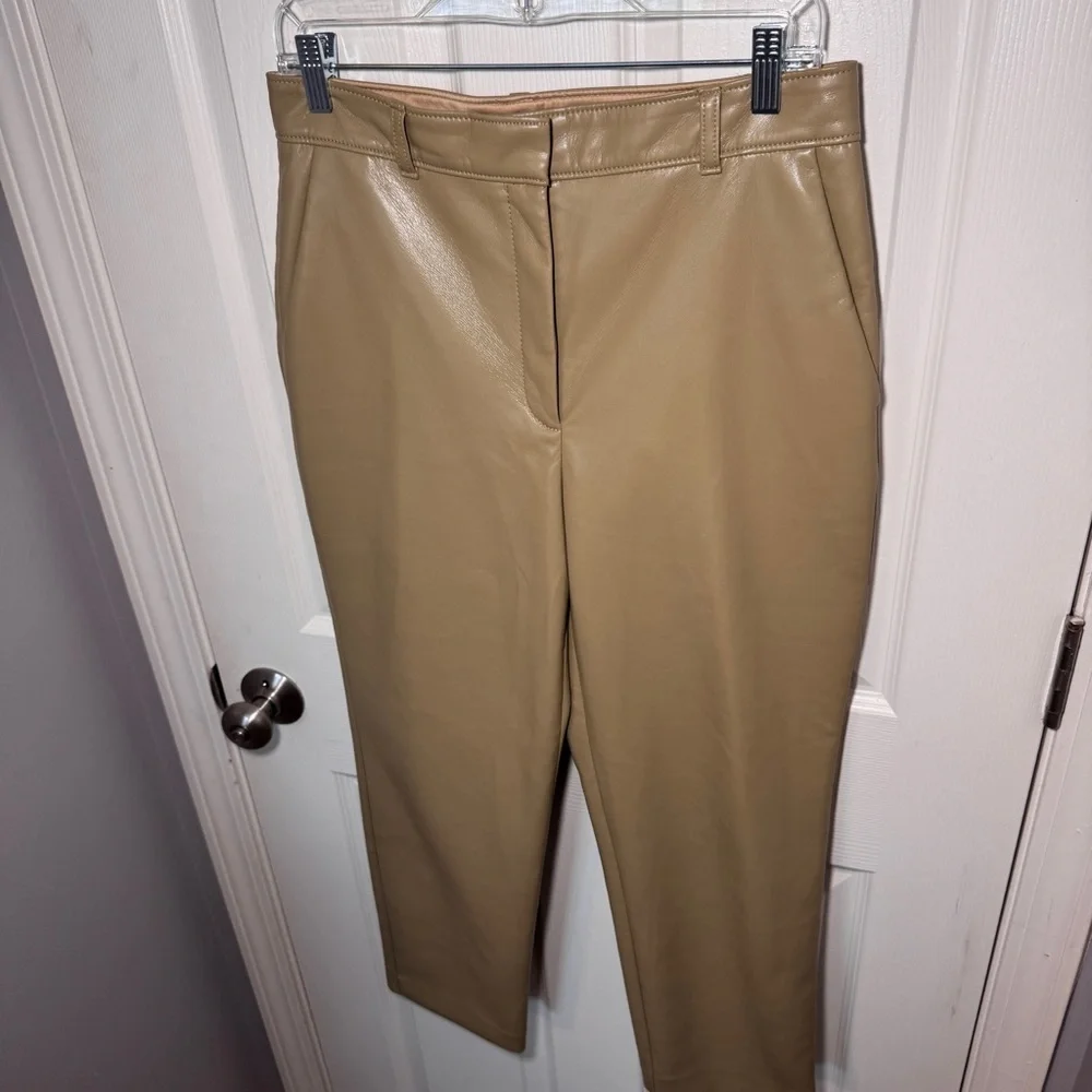 Aritzia Babaton Command Cropped Vegan Leather Straight Leg Pant - Picture 4 of 15